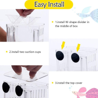 Kweekbak - foktank voor aquaria - acryl dubbele laag - vis foktank voor guppies, garnalen en mollies - aquarium foktank - isolatie doos voor jonge vis - maat L